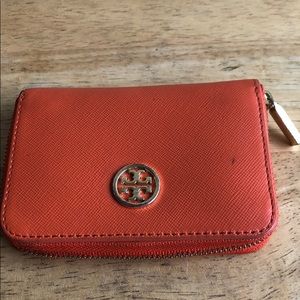 Mini Wallet Tory Burch Orange Pre-Owned